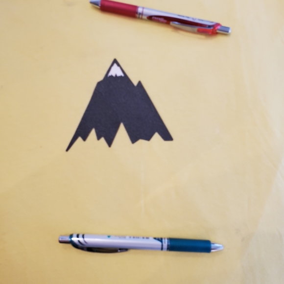 Unisex (Mens Small), Short Tee Shirt, Mountain, Boarding, Yellow with Black - Picture 9 of 10